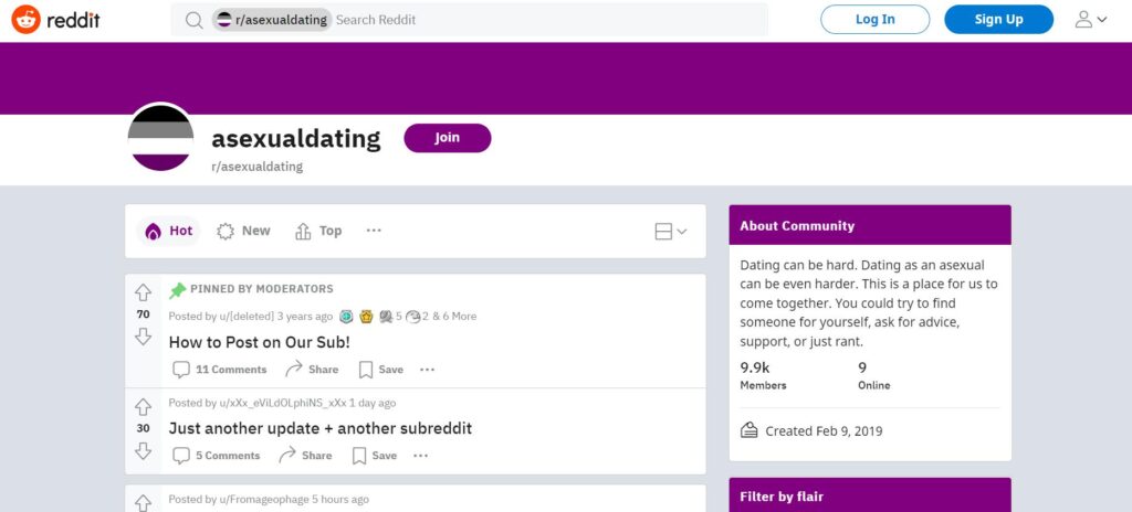 asexual dating reddit